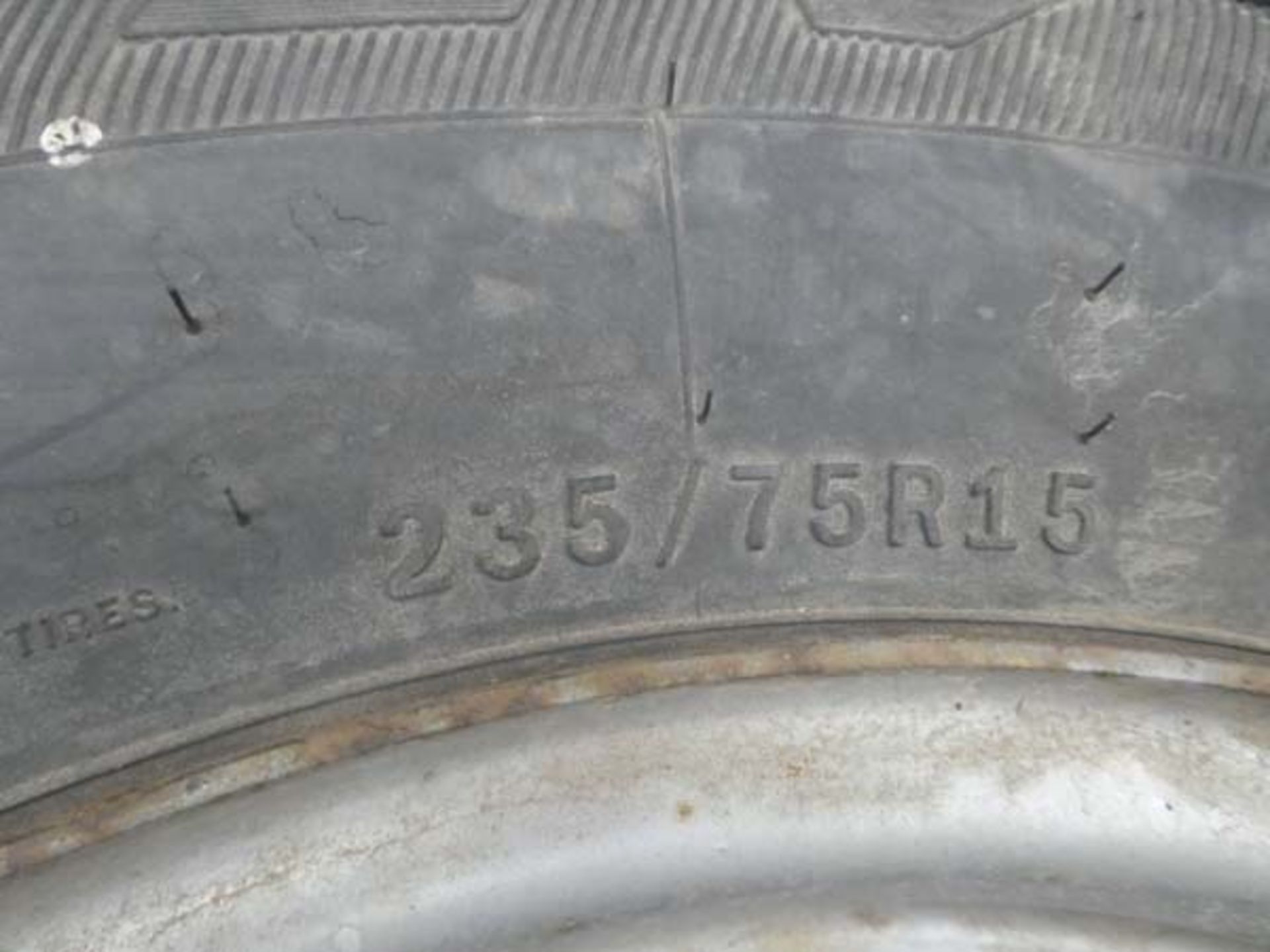 4 ranger steel wheels and tyres size 235/75/15 - Image 2 of 2