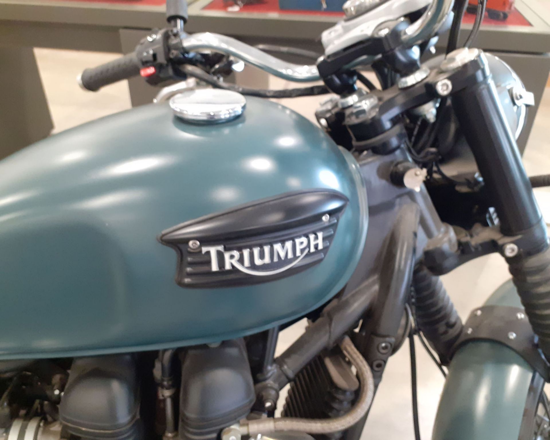 (2006) Triumph Bonneville Scrambler in green and black, 865cc, first registered in 22/12/2006, - Image 7 of 13