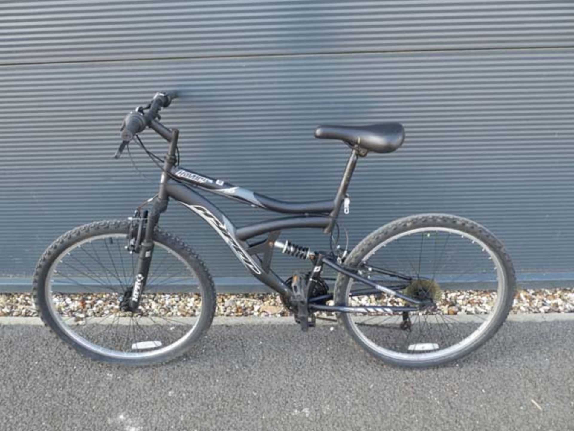 Hyper black suspension mountain bike