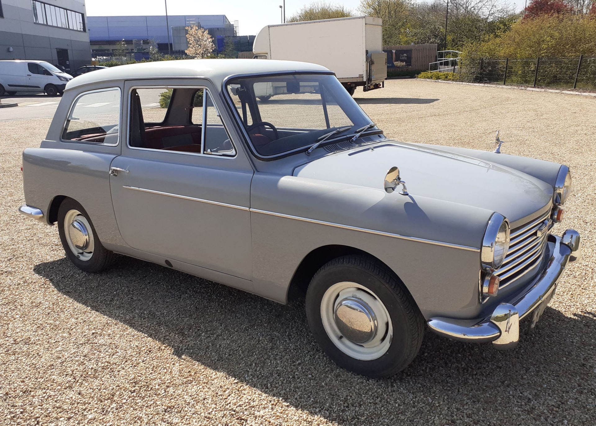 570 BLX (1962) Austin A40 Farina two door saloon in grey and white, Tax class as an Historic - Image 8 of 20