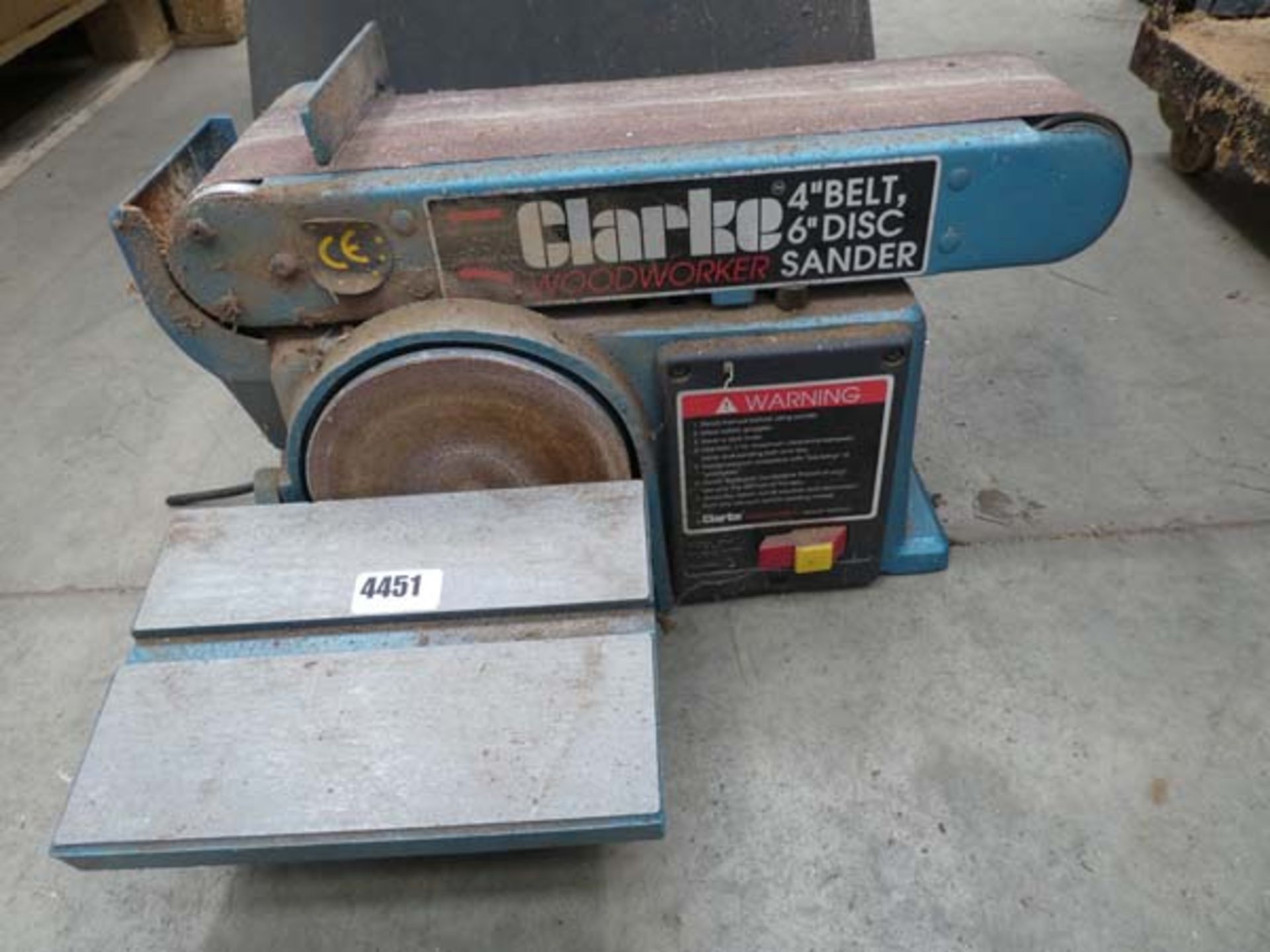 Clarke 4'' belt and 6'' disc sander
