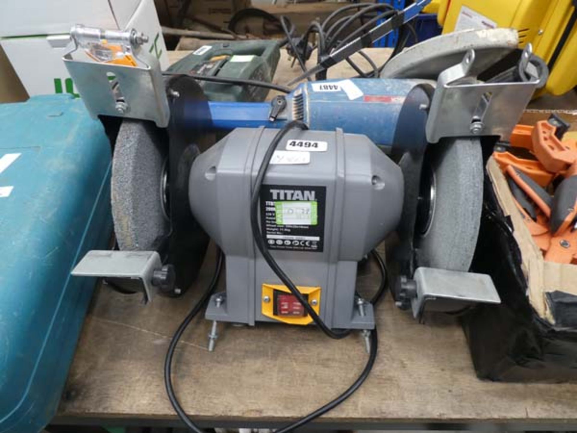 Titan double ended bench grinder