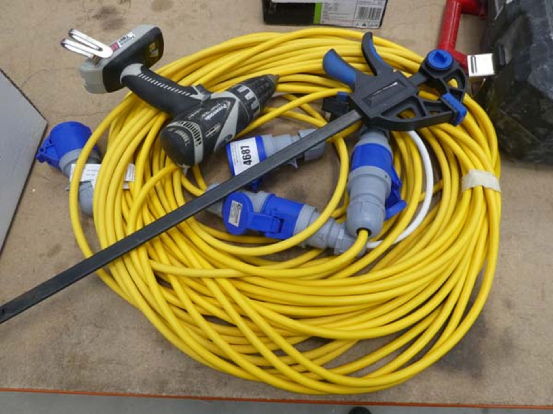 Panasonic drill body, clamp and some yellow extension cable