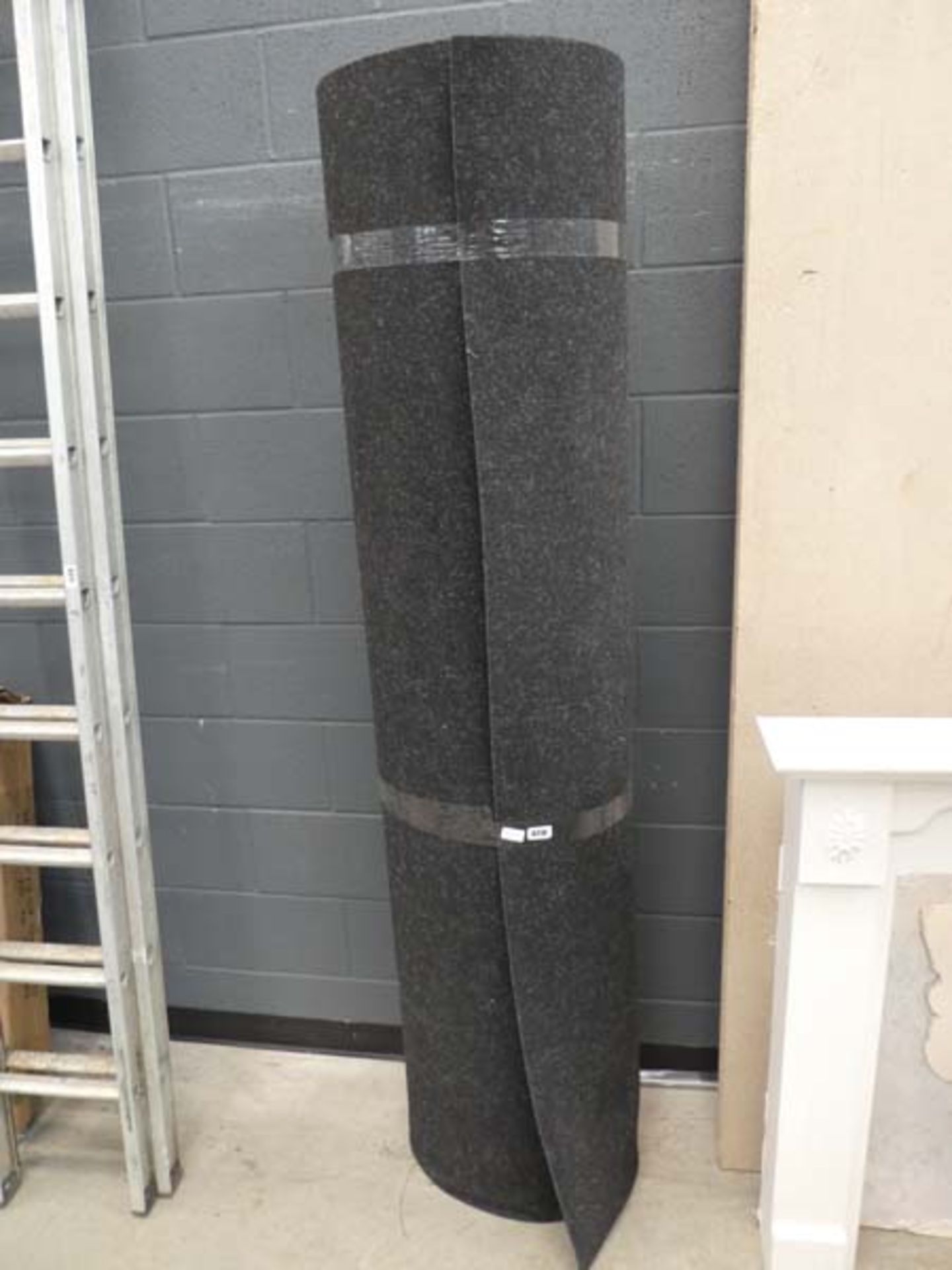 4266 Black roll of heavy duty industrial style carpet
