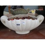Cream glazed urn shaped plant pot