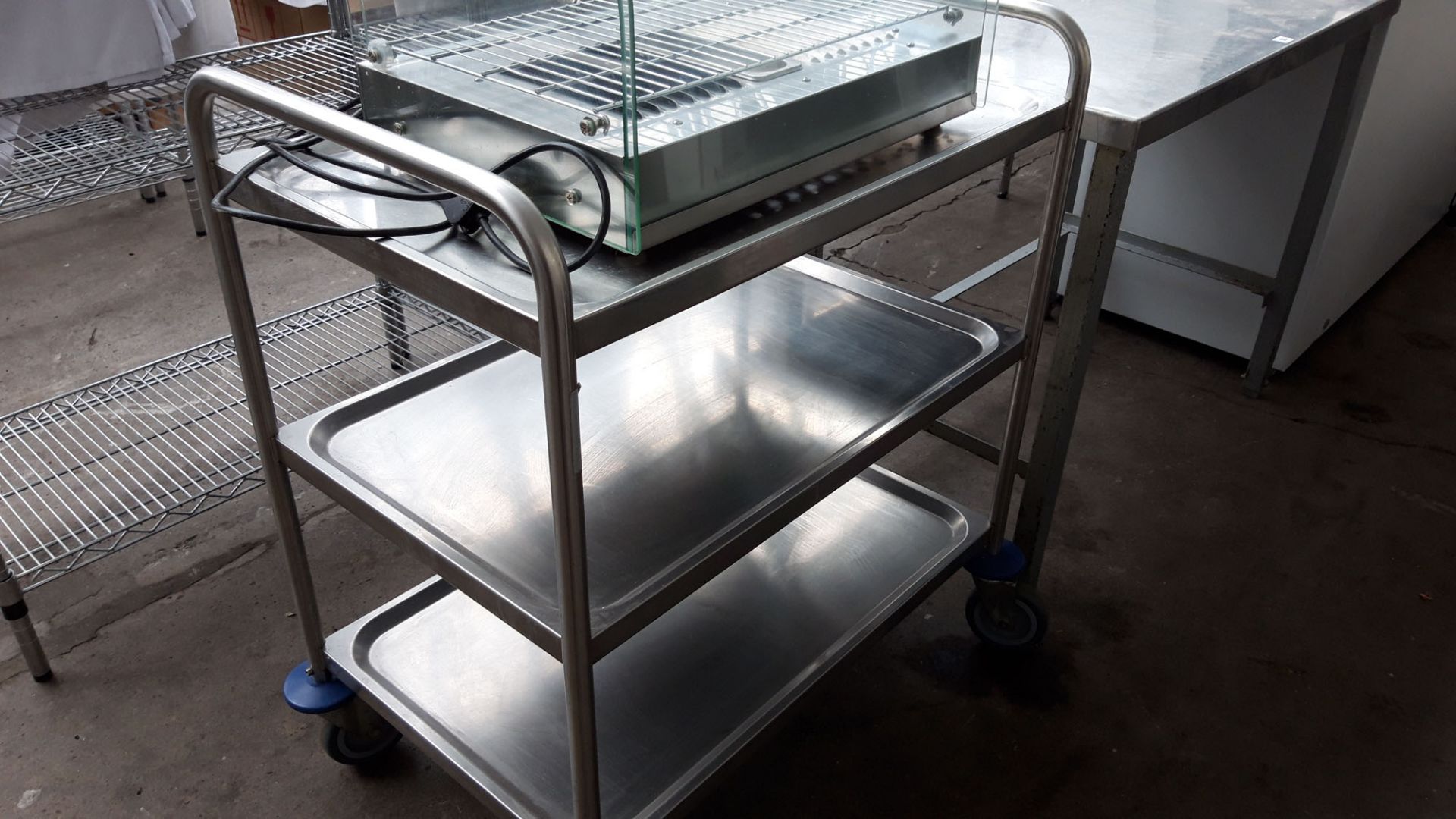 84cm stainless steel 3 tier trolley