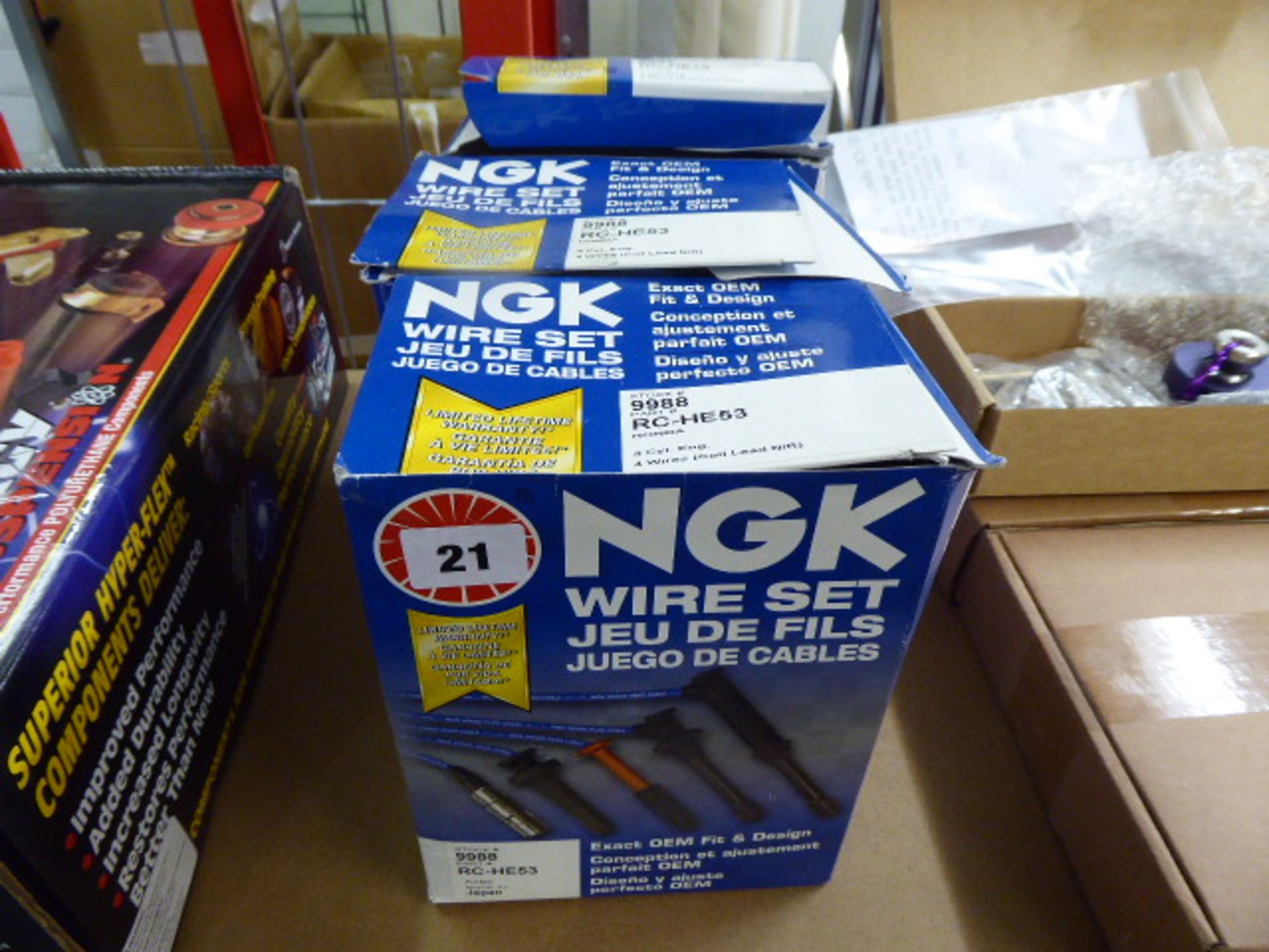 Three NGK wire sets