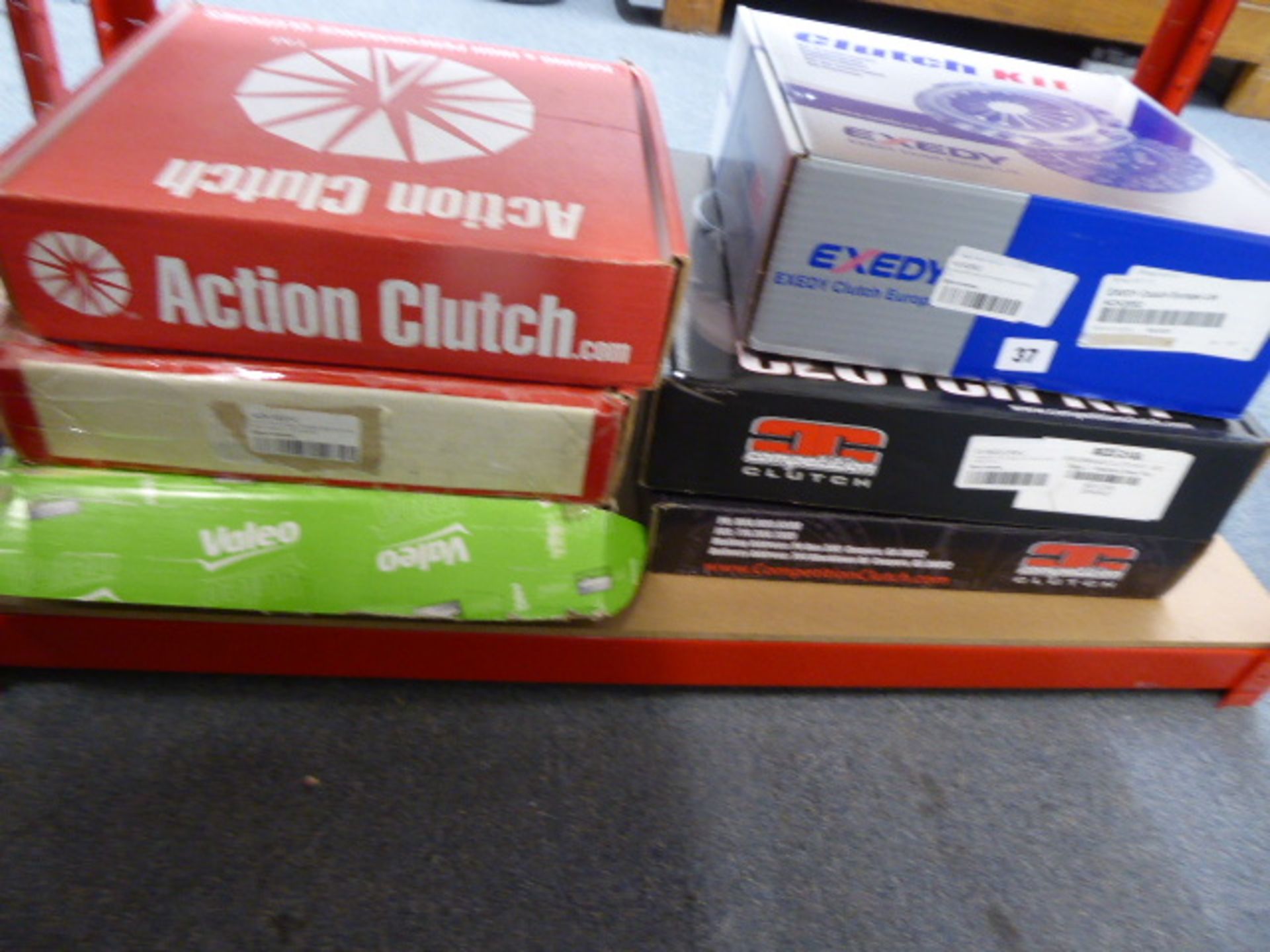 Six assorted Action Clutch, Exedy and Valeo clutch kits