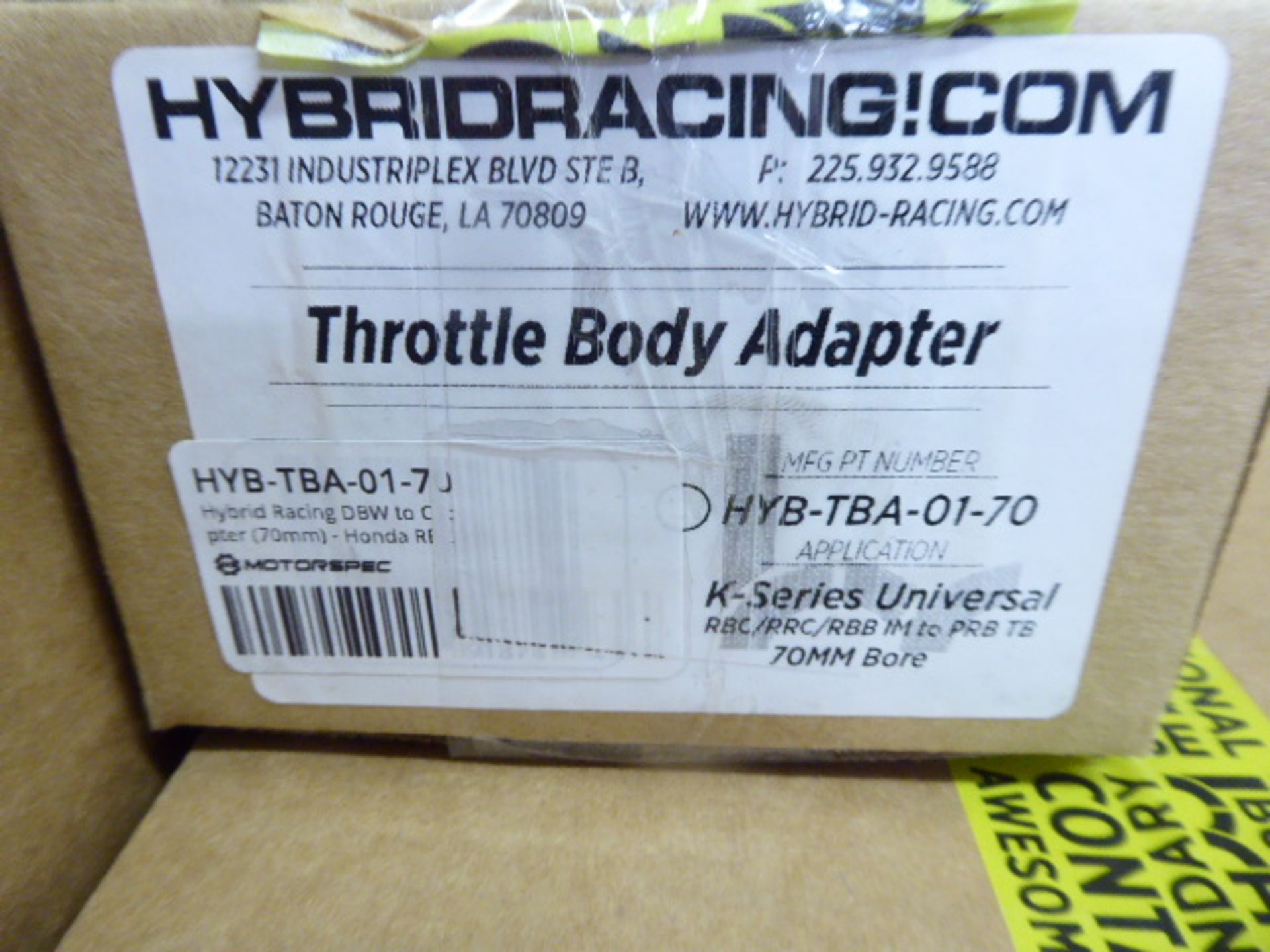 Assorted Hybridracing.com parts including performance short shifters, throttle body adapter and cold - Image 4 of 4