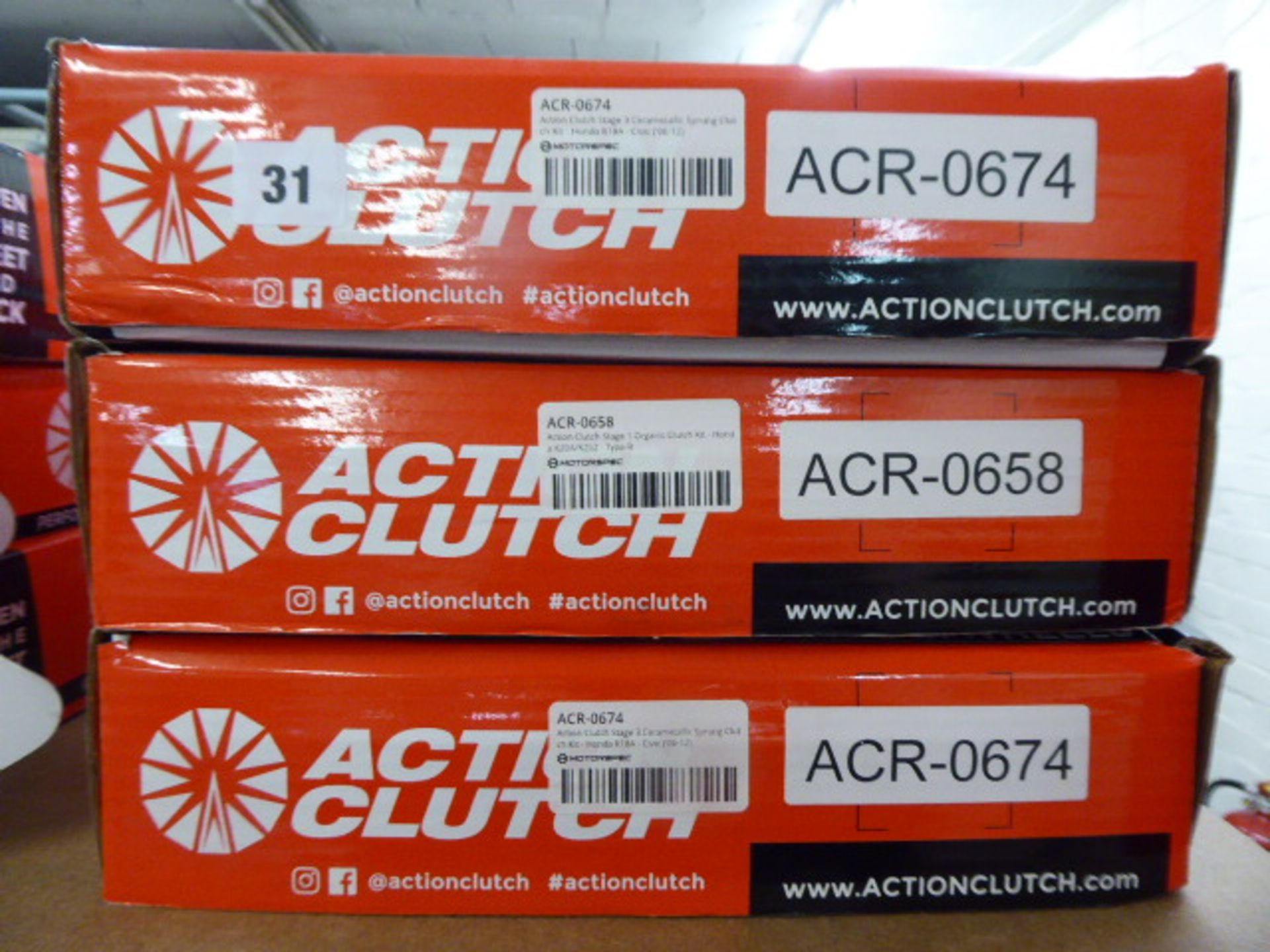 Three assorted Action Clutch clutch kits