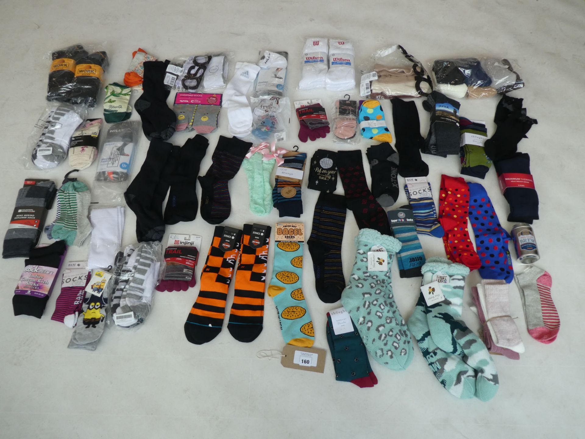 Selection of various mixed paired socks