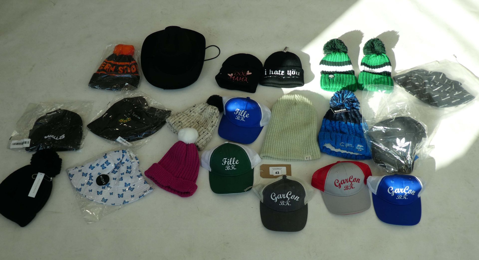 Selection of mixed style hats