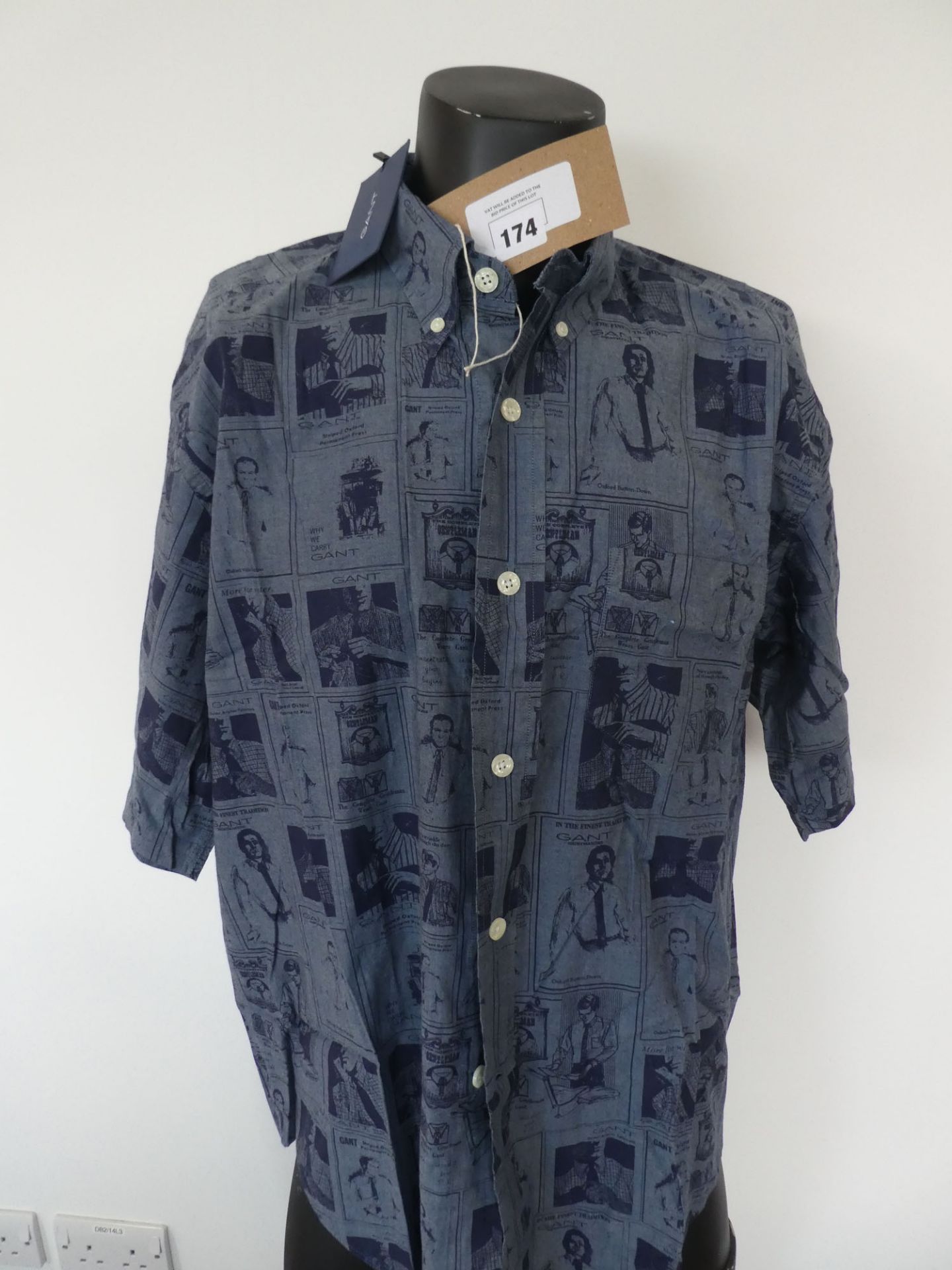 Gant PR shirtmakers shirt chambray the hugger in indigo size XL
