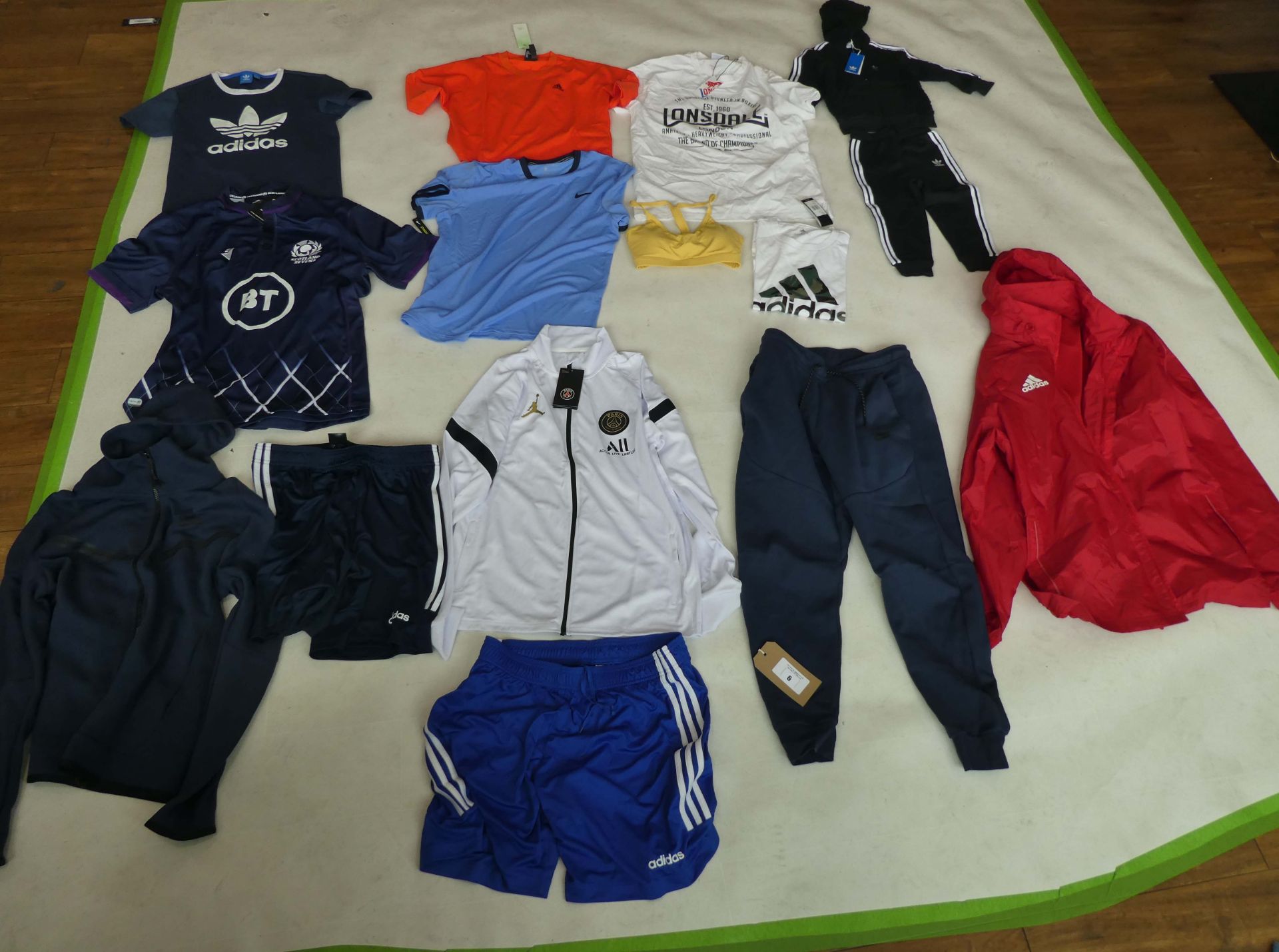 Selection of sportswear to include Adidas, Nike, Macron, etc (sizes on 2nd photo)