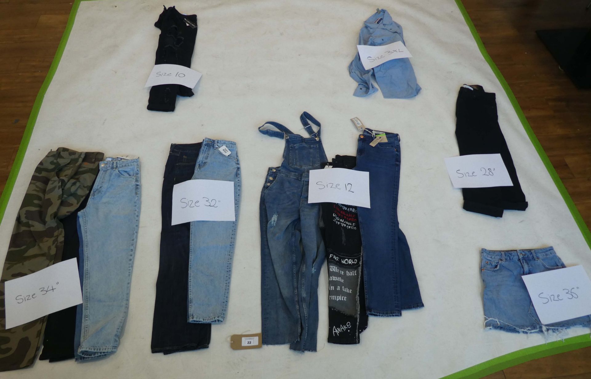 Selection of denim wear to include JK Attire, Bershka, ISawItFirst, etc (sizes on 2nd photo) - Image 2 of 2