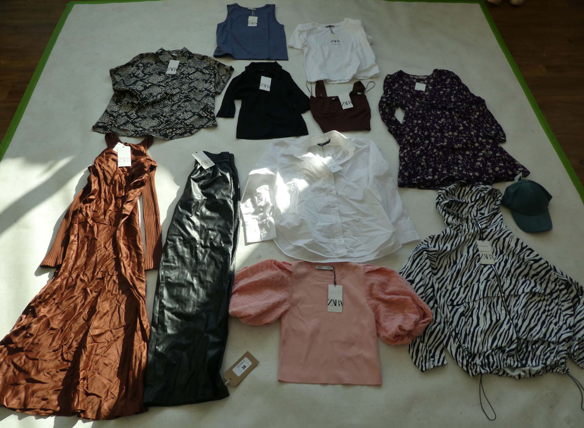 Selection of Zara clothing to include dresses, tops, jacket, etc (sizes on 2nd photo)