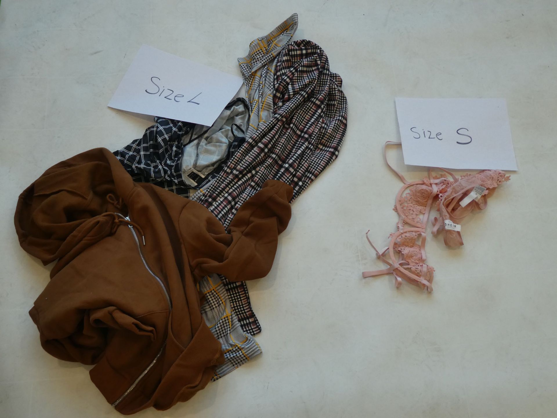 Selection of Shein clothing to include leggings, underwear and hoodie (sizes on 2nd photo) - Image 2 of 2