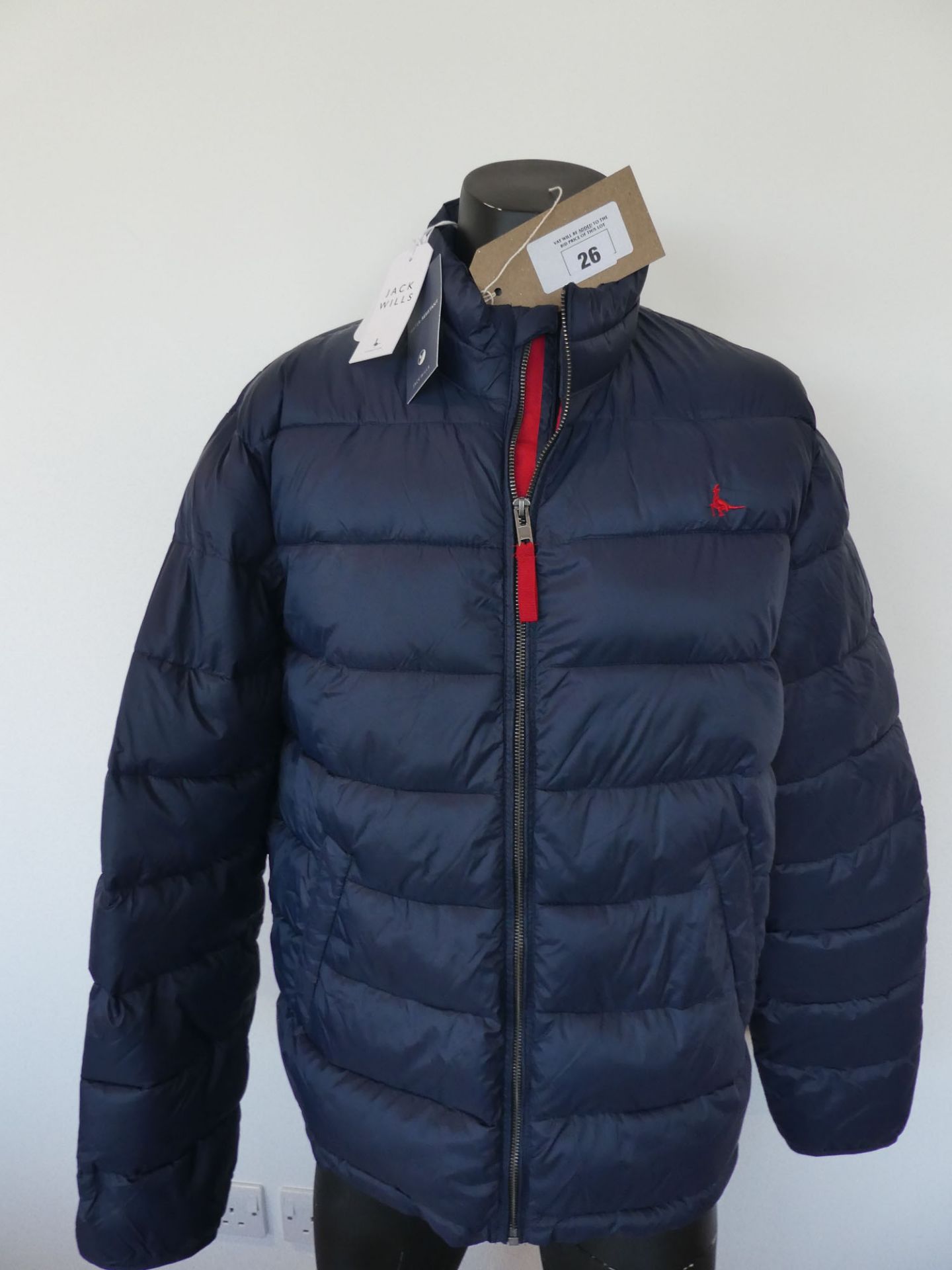 Jack Wills kershaw LW puffer jacket in navy size XXL