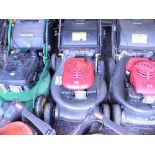 Honda HRD535QXE petrol engine rotary lawn mower with grass box