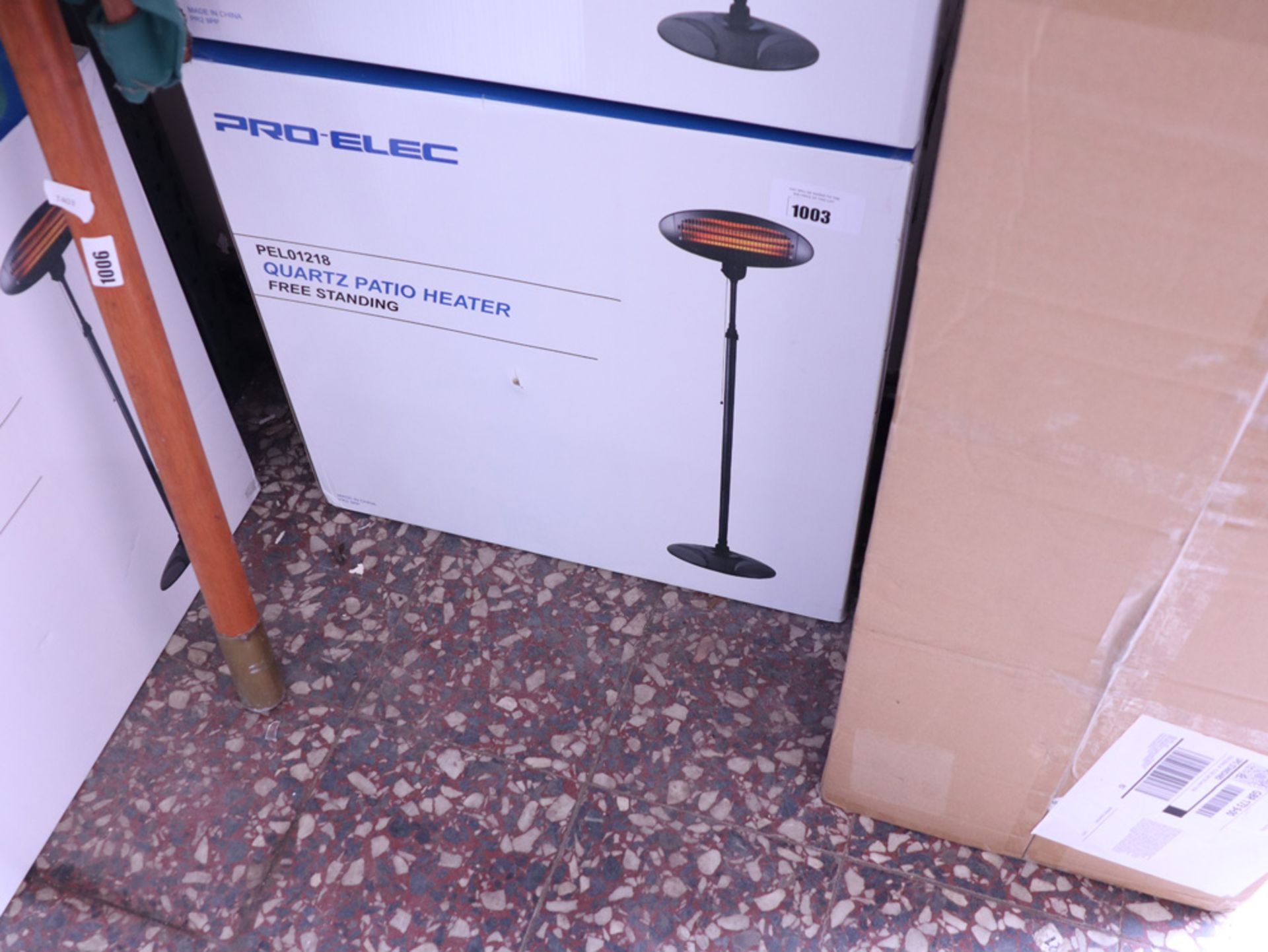 Boxed Pro Elec PELO1218 quartz patio heater