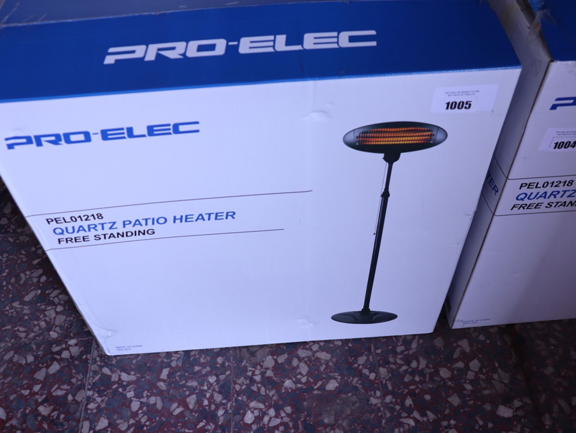 Boxed Pro Elec PELO1218 quartz patio heater