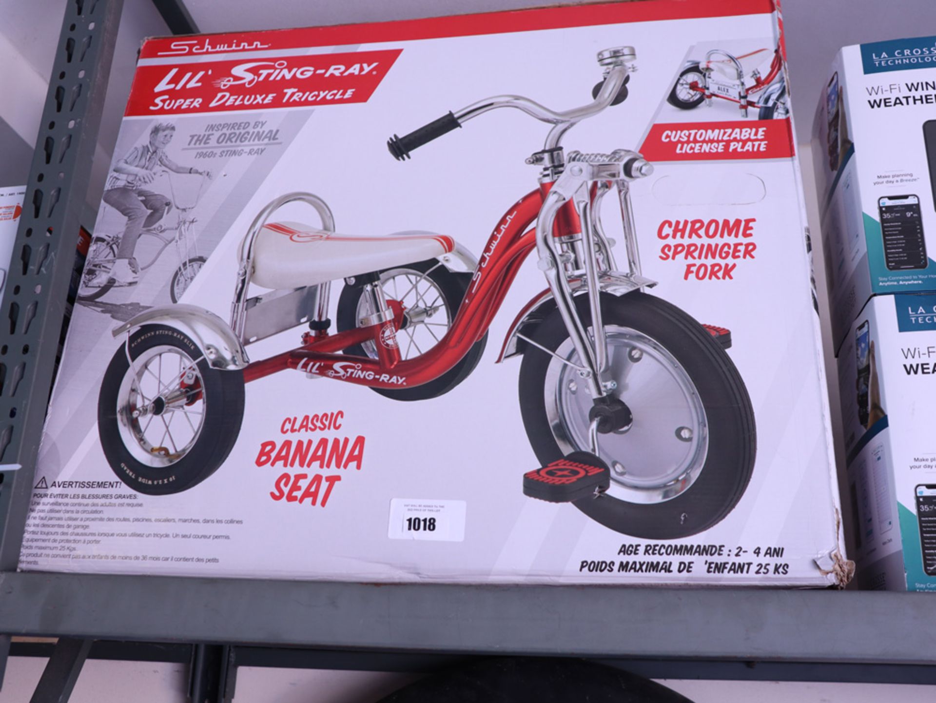 Boxed Lil' Sting-Ray by Schwinn Super Deluxe tricycle