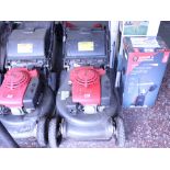 Honda HRH536QXE petrol engine rotary lawn mower with grass box