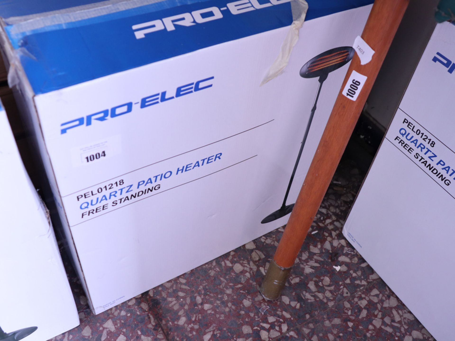Boxed Pro Elec PELO1218 quartz patio heater (AF)