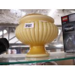 Yellow decorative Murano glass vase