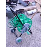 Empty portable hose reel