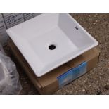 Square white ceramic basin