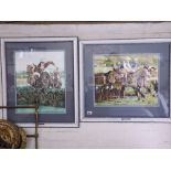 (2007) 5 framed and glazed watercolours depicting scenes from Huntingdon Race Course by Stephen