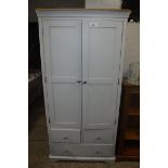 (12) Light grey storage unit with fitted interior drawer and racking and 3 drawers to base