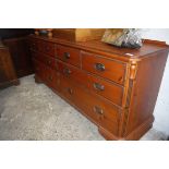 Treated pine sideboard having 8 drawers