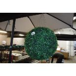 Artificial shrub hanging ball