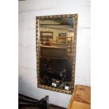 Small rectangular gilt framed wall mirror