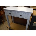 (13) Modern light grey 2 drawer side table