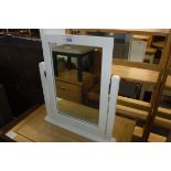 (15) White free standing dressing table mirror