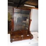 Mahogany shaving mirror with 2 drawers under