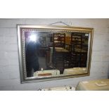 Rectangular gilt framed wall mirror