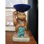 Victorian monkey bowl figure