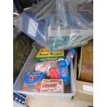 Box and bag of kids toys