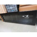 Black painted and glazed entertainment cabinet
