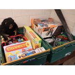 2 crates of childrens toys incl. gorilla, Monopoly, Connect 4, Action Man, etc.