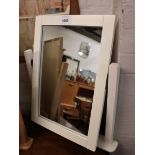 (2080) Modern white free standing dressing table mirror