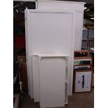 (2145) Modern white wardrobe in flat pack form, no fixings