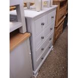 (16) Modern light grey chest of 2 over 3 drawers