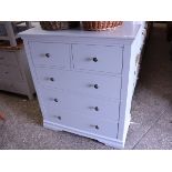 (10) Modern light grey chest of 2 over 3 drawers