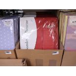 Box of Sandown & Bourne red curtain sets