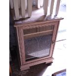 (2001) Limed oak single door record cabinet